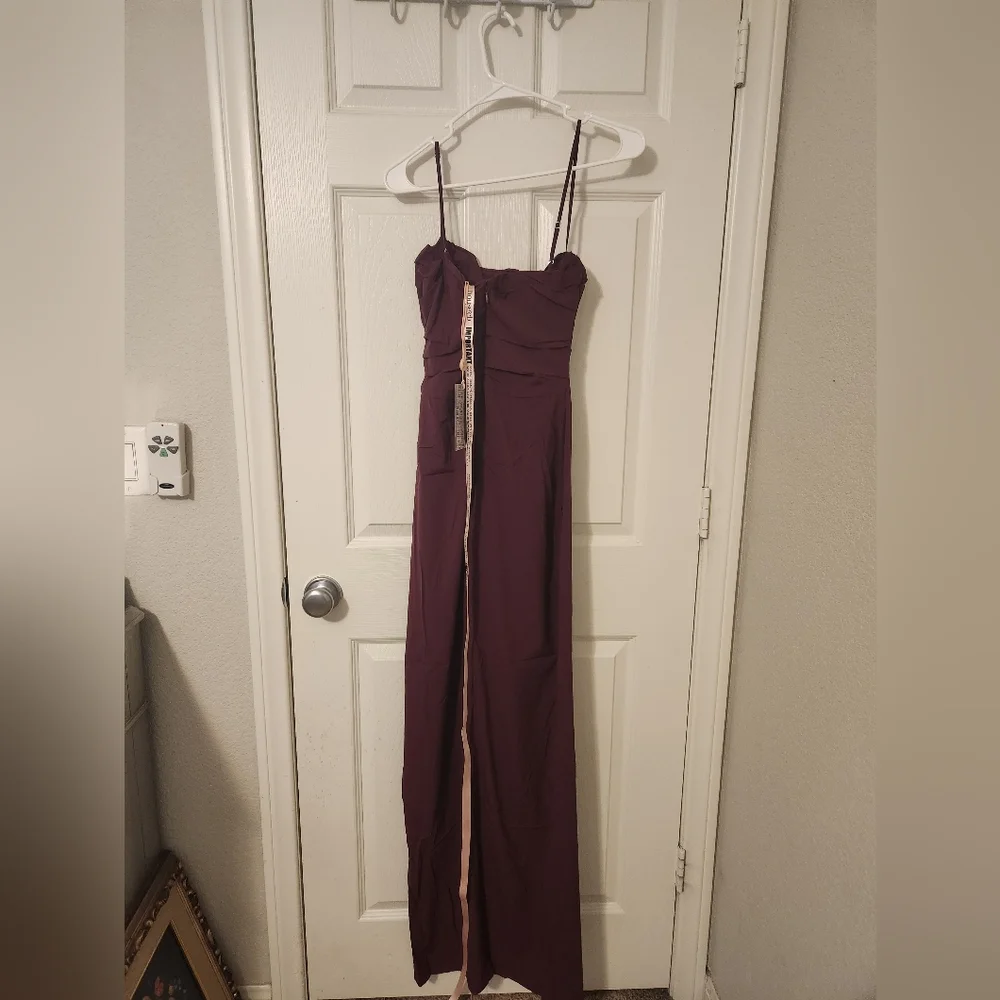 NWT $285 HOUSE OF CB LANI MERLOT CORSET MAXI DRESS SZ SMALL - Picture 8 of 8